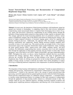Neural Network-Based Processing and Reconstruction of Compromised
  Biophotonic Image Data