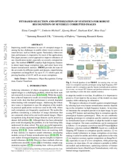 FFT-based Selection and Optimization of Statistics for Robust
  Recognition of Severely Corrupted Images