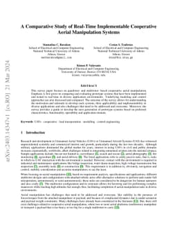 A Comparative Study of Real-Time Implementable Cooperative Aerial
  Manipulation Systems