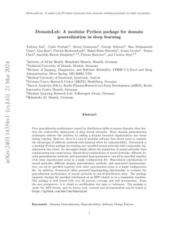 DomainLab: A modular Python package for domain generalization in deep
  learning