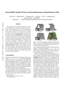 SurroundSDF: Implicit 3D Scene Understanding Based on Signed Distance
  Field