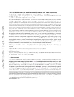 FIT-RAG: Black-Box RAG with Factual Information and Token Reduction