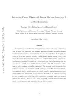 Estimating Causal Effects with Double Machine Learning -- A Method
  Evaluation