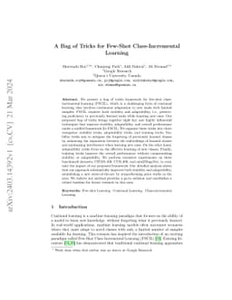 A Bag of Tricks for Few-Shot Class-Incremental Learning