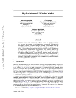 Physics-Informed Diffusion Models