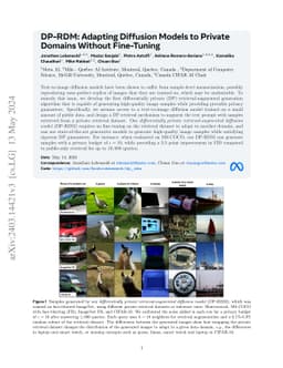 DP-RDM: Adapting Diffusion Models to Private Domains Without Fine-Tuning