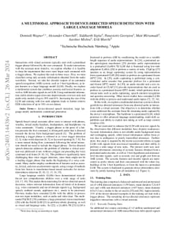 A Multimodal Approach to Device-Directed Speech Detection with Large
  Language Models