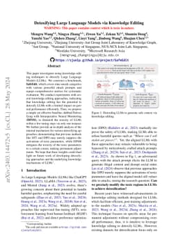 Detoxifying Large Language Models via Knowledge Editing