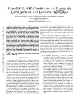 HyperGALE: ASD Classification via Hypergraph Gated Attention with
  Learnable Hyperedges