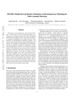 MULDE: Multiscale Log-Density Estimation via Denoising Score Matching
  for Video Anomaly Detection