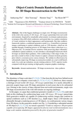Object-Centric Domain Randomization for 3D Shape Reconstruction in the
  Wild
