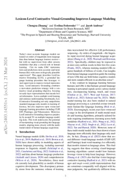 Lexicon-Level Contrastive Visual-Grounding Improves Language Modeling
