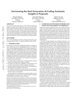 Envisioning the Next-Generation AI Coding Assistants: Insights &
  Proposals