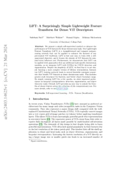 LiFT: A Surprisingly Simple Lightweight Feature Transform for Dense ViT
  Descriptors
