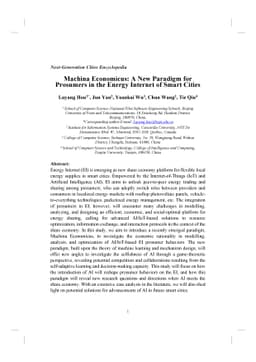 Machina Economicus: A New Paradigm for Prosumers in the Energy Internet
  of Smart Cities