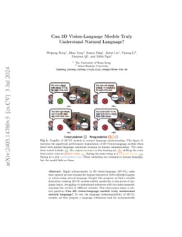 Can 3D Vision-Language Models Truly Understand Natural Language?