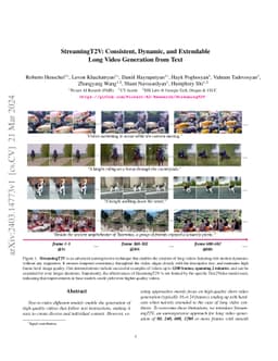 StreamingT2V: Consistent, Dynamic, and Extendable Long Video Generation from Text