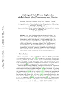 Multi-agent Task-Driven Exploration via Intelligent Map Compression and
  Sharing