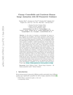 Champ: Controllable and Consistent Human Image Animation with 3D
  Parametric Guidance