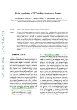 On the exploitation of DCT statistics for cropping detectors