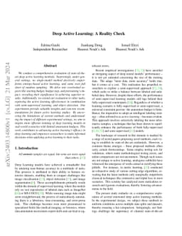 Deep Active Learning: A Reality Check