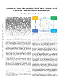 Learning to Change: Choreographing Mixed Traffic Through Lateral Control
  and Hierarchical Reinforcement Learning