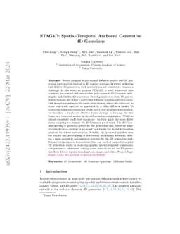 STAG4D: Spatial-Temporal Anchored Generative 4D Gaussians