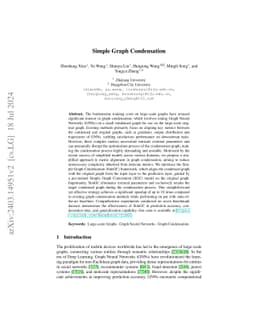 Simple Graph Condensation