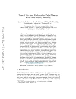 Toward Tiny and High-quality Facial Makeup with Data Amplify Learning