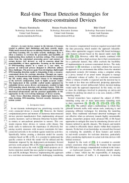 Real-time Threat Detection Strategies for Resource-constrained Devices