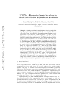 IFSENet : Harnessing Sparse Iterations for Interactive Few-shot
  Segmentation Excellence