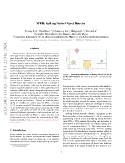 SFOD: Spiking Fusion Object Detector