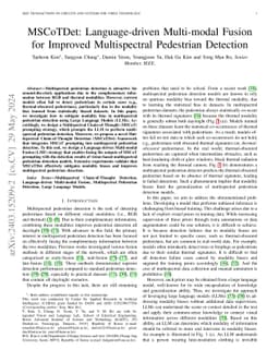 MSCoTDet: Language-driven Multi-modal Fusion for Improved Multispectral Pedestrian Detection