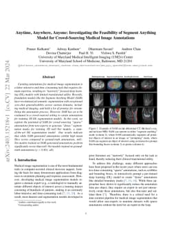Anytime, Anywhere, Anyone: Investigating the Feasibility of Segment
  Anything Model for Crowd-Sourcing Medical Image Annotations
