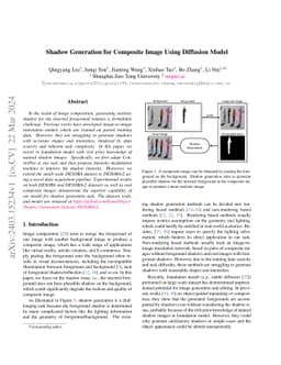 Shadow Generation for Composite Image Using Diffusion model