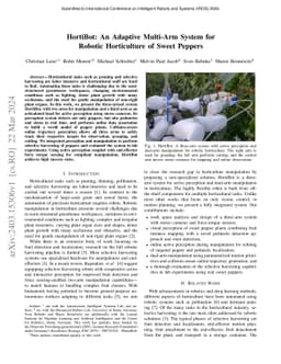 HortiBot: An Adaptive Multi-Arm System for Robotic Horticulture of Sweet
  Peppers