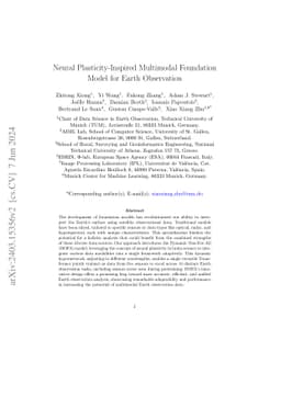 Neural Plasticity-Inspired Multimodal Foundation Model for Earth
  Observation
