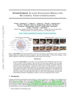 InternVideo2: Scaling Video Foundation Models for Multimodal Video
  Understanding