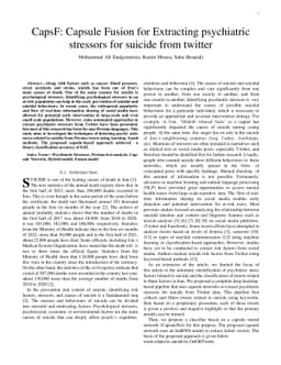 CapsF: Capsule Fusion for Extracting psychiatric stressors for suicide
  from twitter