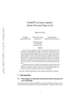 ChatGPT in Linear Algebra: Strides Forward, Steps to Go