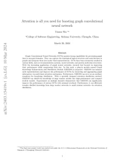 Attention is all you need for boosting graph convolutional neural
  network
