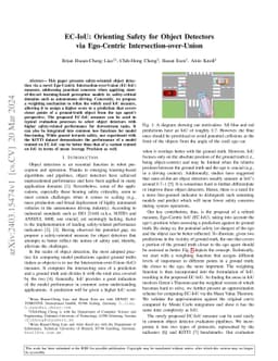 EC-IoU: Orienting Safety for Object Detectors via Ego-Centric Intersection-over-Union