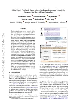 Multi-Level Feedback Generation with Large Language Models for
  Empowering Novice Peer Counselors