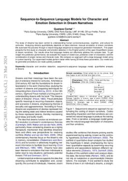 Sequence-to-Sequence Language Models for Character and Emotion Detection
  in Dream Narratives