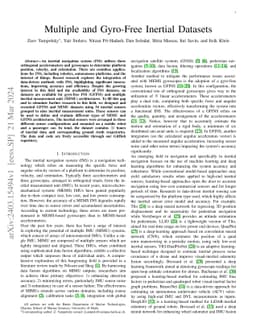Multiple and Gyro-Free Inertial Datasets