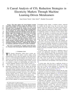 A Causal Analysis of CO2 Reduction Strategies in Electricity Markets
  Through Machine Learning-Driven Metalearners