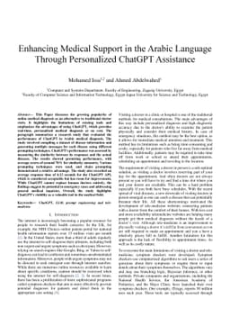 Enhancing Medical Support in the Arabic Language Through Personalized
  ChatGPT Assistance