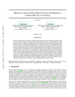 Medical Image Data Provenance for Medical Cyber-Physical System