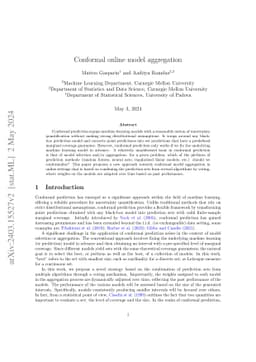 Conformal online model aggregation