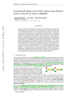FairerCLIP: Debiasing CLIP's Zero-Shot Predictions using Functions in
  RKHSs